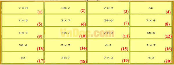 Đề thi violympic toán tiếng anh lớp 3 vòng 4